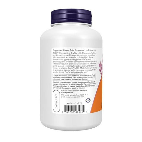 Now Foods, Glucosamine & M.S.M, 750/250 mg, 180 Caps