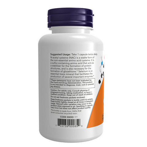 Now Foods, Nac-Acetyl Cysteine (NAC), 600 mg, 100 Caps Now Foods