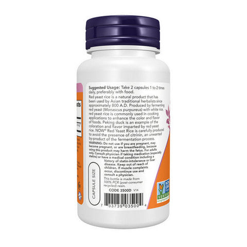 Now Foods, Red Yeast Rice Extract, 600 mg, 60 Vcaps Now Foods