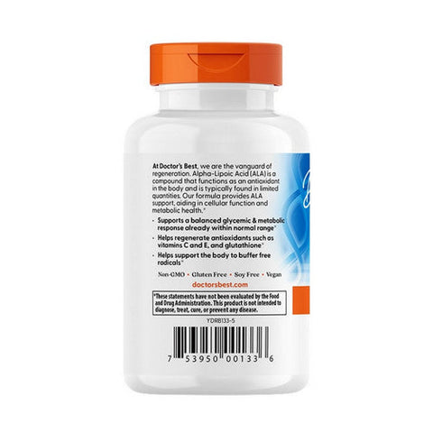 Doctors Best, Alpha-Lipoic Acid, 600 mg, 60 Veggie Caps Doctors Best