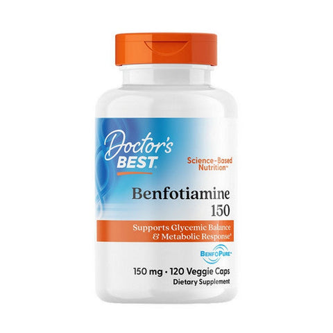 Doctors Best, Benfotiamine 150 With Benfopure, 150 Mg, 120 Veggie Caps Doctors Best