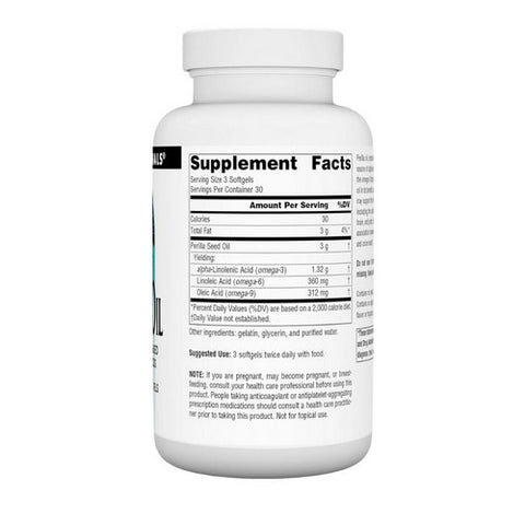 Source Naturals, Perilla Oil, 1000 Mg, 90 Softgels