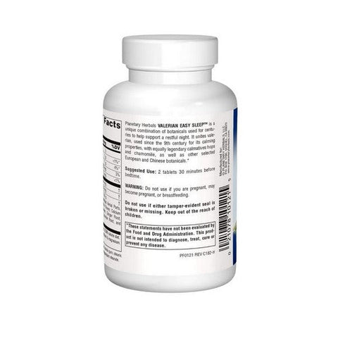 Planetary Herbals, Valerian Easy Sleep, 900 Mg, 60 Tabs