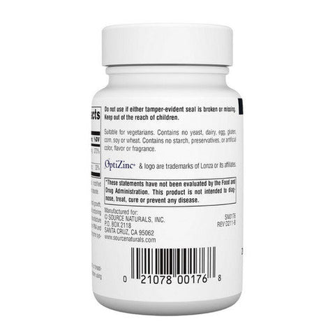 Source Naturals, OptiZinc, 30 Mg, 240 Tabs Source Naturals