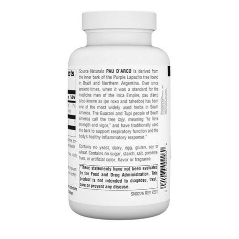 Source Naturals, Pau D'arco, 500 mg, 250 Tabs Source Naturals