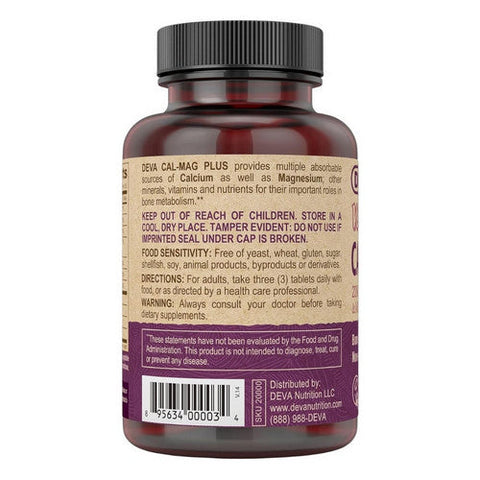Deva Vegan Vitamins, Vegan, Cal-Mag Plus, 90 Tab Deva Vegan Vitamins