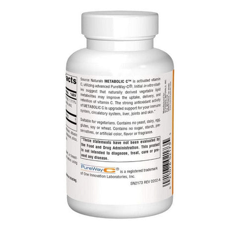 Source Naturals, Metabolic C, 1000mg, 100 Tabs Source Naturals