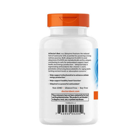 Doctors Best, Ubiquinol With Kaneka, 100 Mg, 60 Softgels Doctors Best