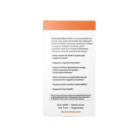 Doctors Best, SAM-e, 200 mg, 60 Enteric Coated Tablets Doctors Best