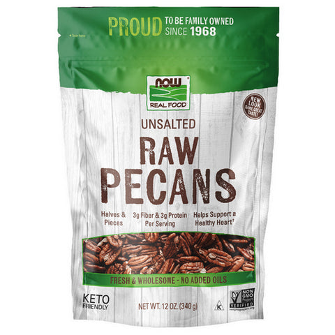Now Foods, Pecans Halves and Pieces Raw, 12 oz Now Foods