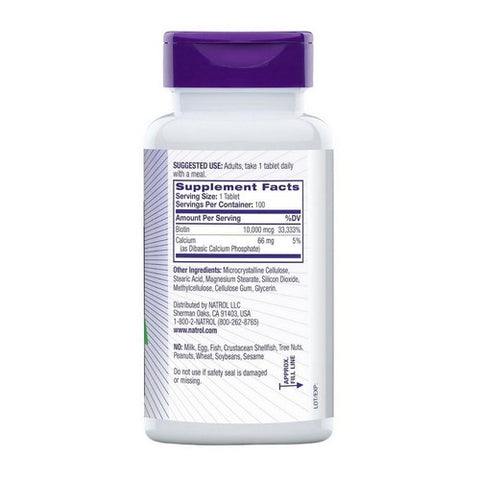 Natrol, Biotin, 10,000 Mcg, 100 Tabs