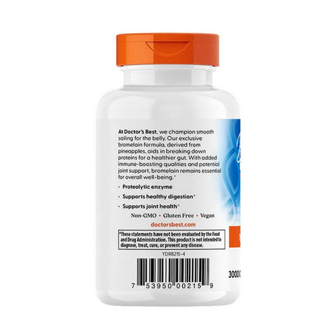 Doctors Best, High Potency Bromelain, 3000 GDU, 90 Veggie Caps Doctors Best