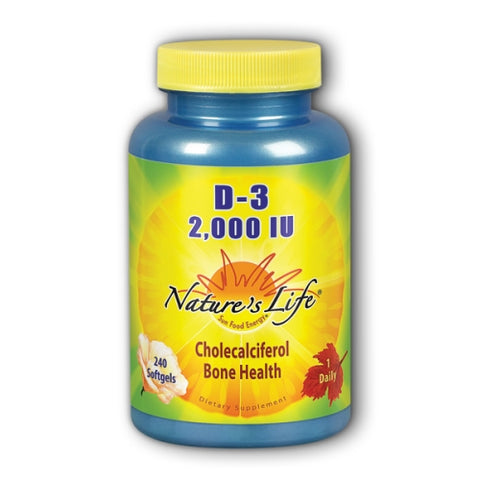 Nature's Life, Vitamin D-3 Cholecalciferol, 2000 IU, 240 caps Nature's Life
