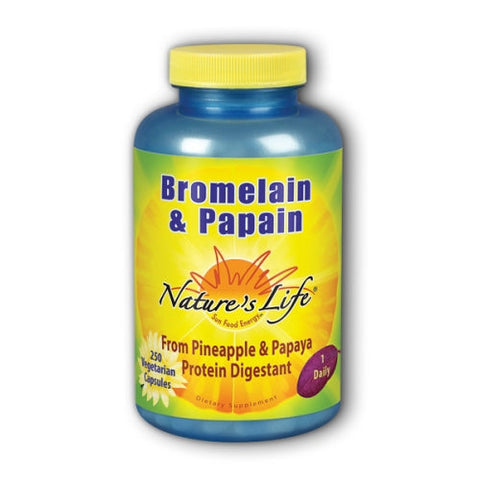 Nature's Life, Bromelain & Papain, 250/250 mg, 250 vcaps Nature's Life