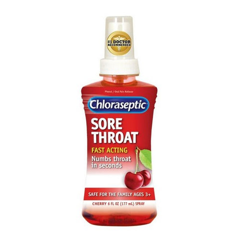 Chloraseptic, Phenol Oral Pain Reliever Sore Throat Spray Cherry, 6 Oz Chloraseptic