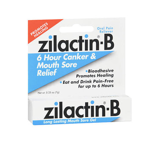 Zilactin, Zilactin-B Long Lasting Mouth Sore Gel, 0.25 Oz Zilactin