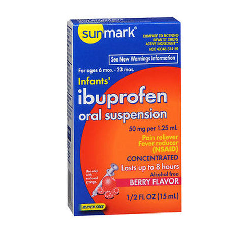 Sunmark, Infants Ibuprofen Oral Suspension Drops Berry, 0.5 Oz Sunmark