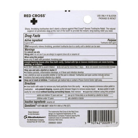 Red Cross, Toothache Medication Kit, 0.13 Oz Red Cross